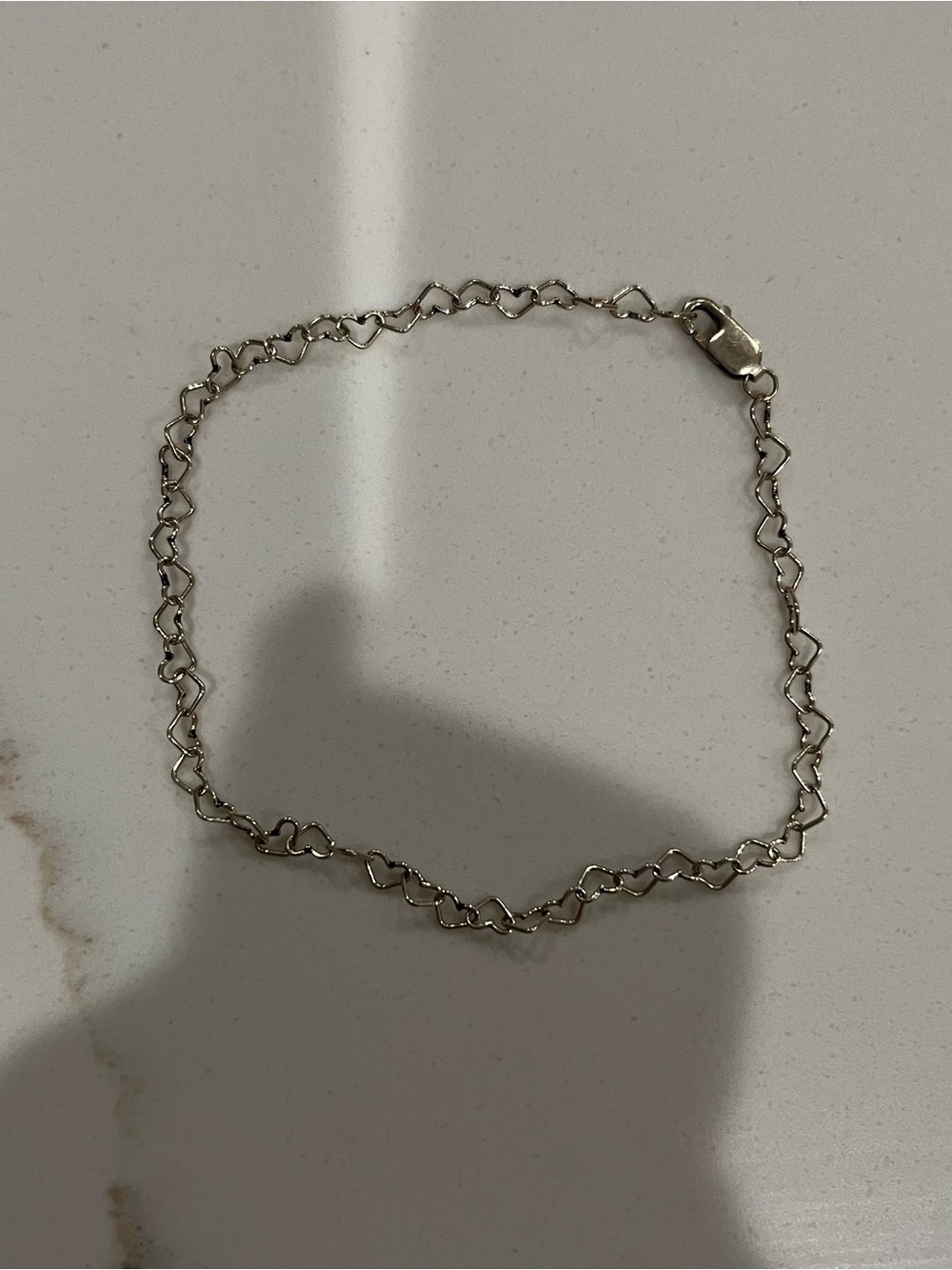 Made by Mary dainty gold fill heart chain bracelet